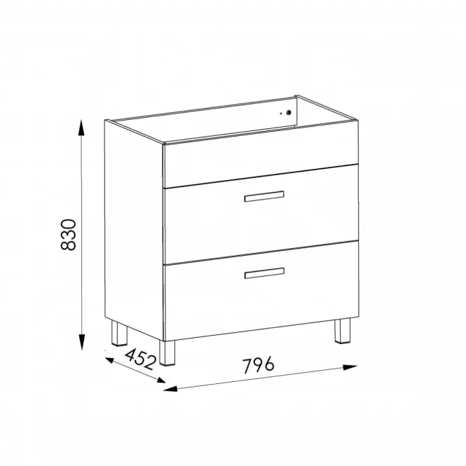 Szafka Beru 80CM Biała