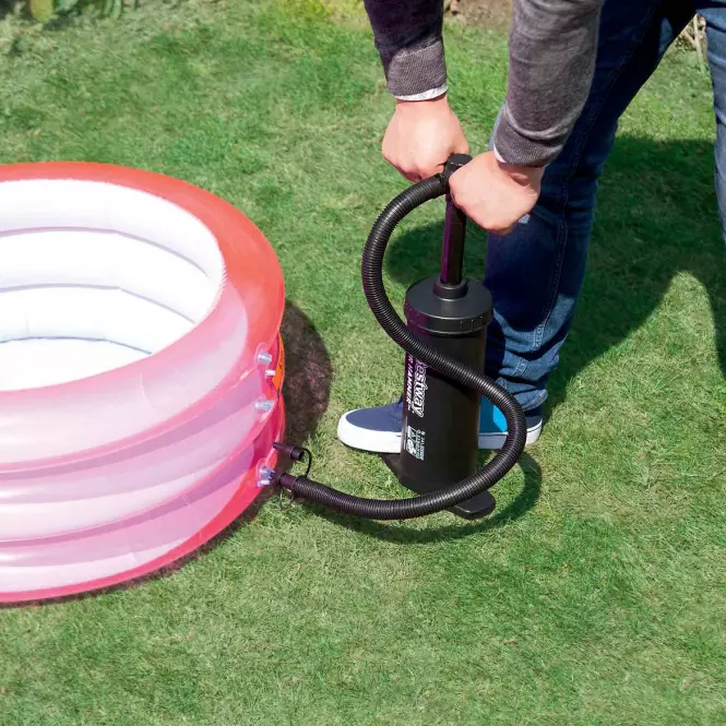 Pompka ręczna 37cm z wężem 3 adaptery 62086