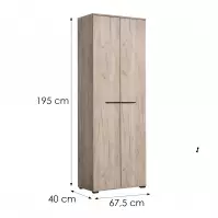 Szafa Lorca Szary Dąb/Szary 11008354