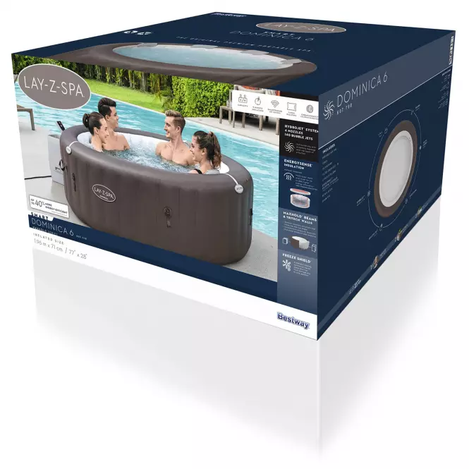 Basen z hydromasażem Spa 1.96x0.71m Dominica 6001S