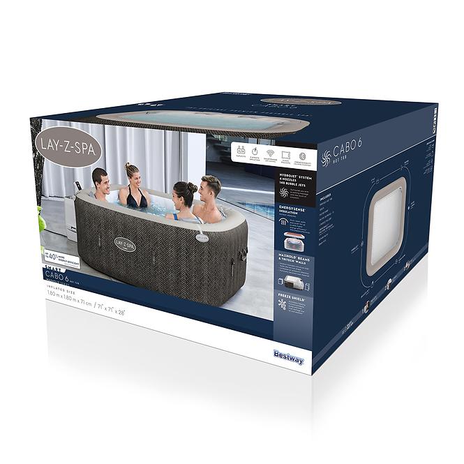Basen z hydromasażem Spa 1.8x1.8x0.71m Cabo 6001R