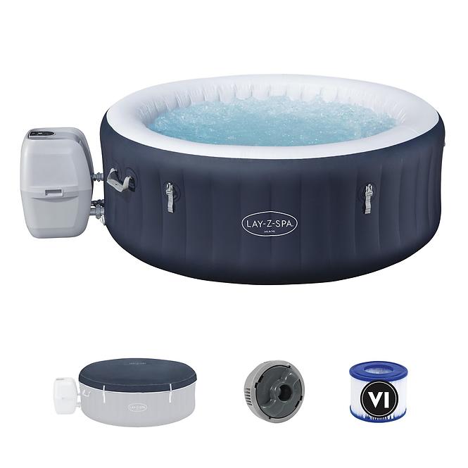 Basen z hydromasażem Spa 1.8x1.8m Miami Dark Blue 6001C