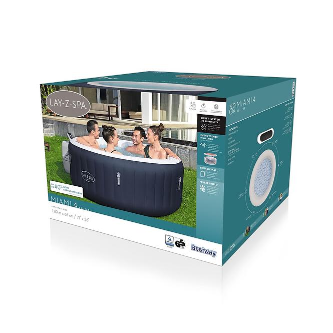 Basen z hydromasażem Spa 1.8x1.8m Miami Dark Blue 6001C