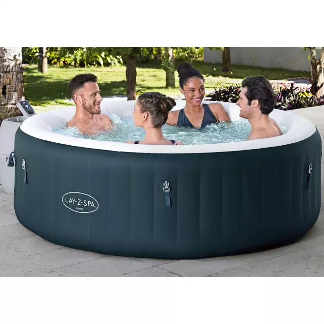 Basen z hydromasażem 1.96x1.96m Miami dark green 6001D