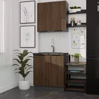Kuchnia Monza Orzech Okapi 80cm Bez Blatu