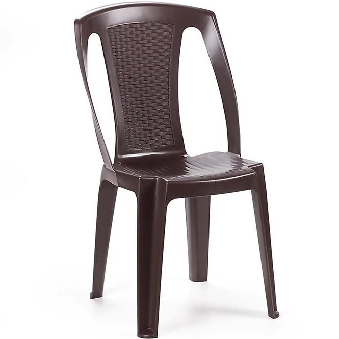 Krzesło ogrodowe plastikowe Procida Moka