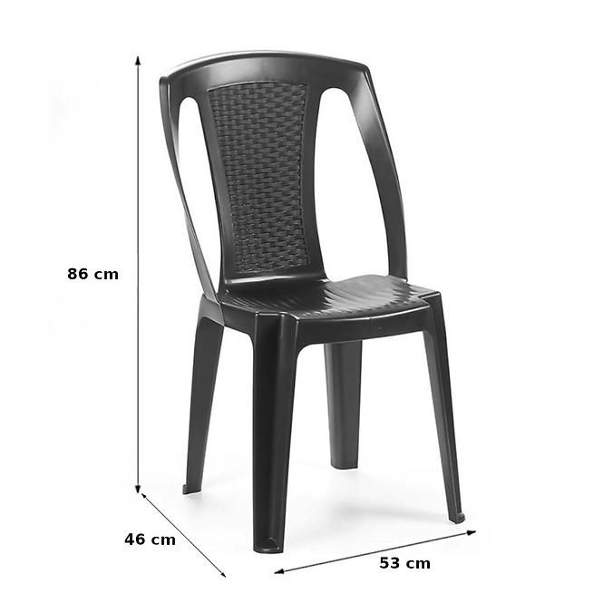 Krzesło ogrodowe plastikowe Procida Moka