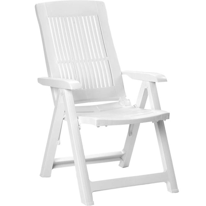 Krzesło ogrodowe plastikowe Tampa białe