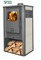 Piec kominkowy Atene S Ceramic 7,2 kW beżowy