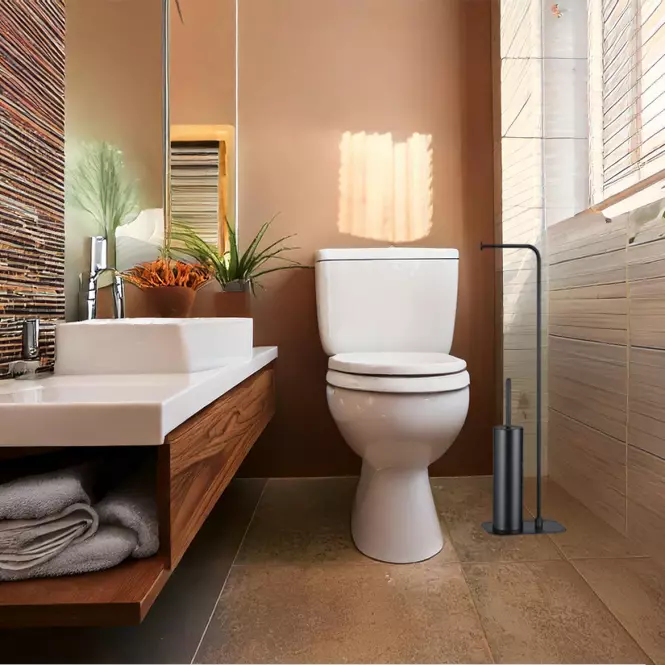 Stojak WC Nn8163b 20x15x71cm Czarny