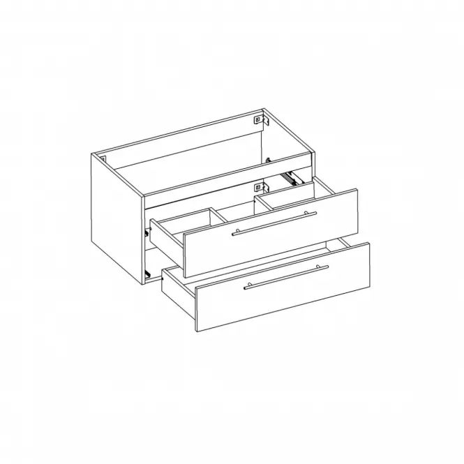 Szafka Alpha 90 cm 2S biała