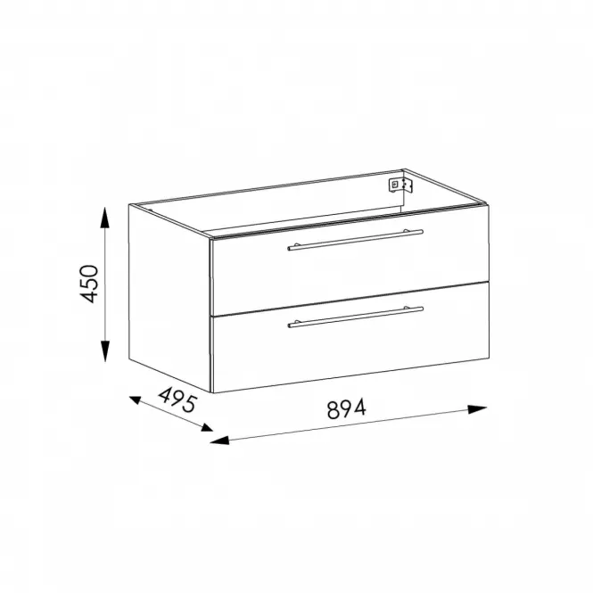 Szafka Alpha 90 cm 2S biała