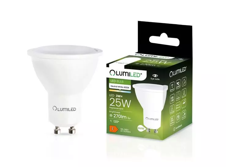 Żarówka Lumiled LED GU10 3W 270LM 120ST. NB