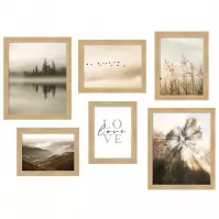 Zestaw Fotoram Mdf 6-Częściowy M1126 Honey Oak