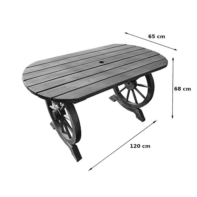 Stół drewniany 120x65x68cm