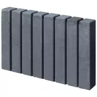 Obrzeże palisadowe Tetron grafitowe 6x30x51 cm