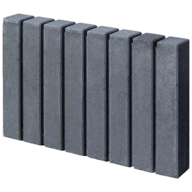 Obrzeże palisadowe Tetron grafitowe 6x30x51 cm