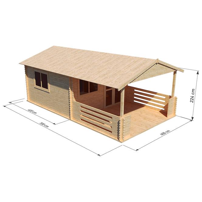 Domek ogrodowy Sonia 4x7 m z podłogą