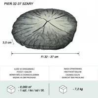 Płyta  Deptakowa Pień 32-37cm szary