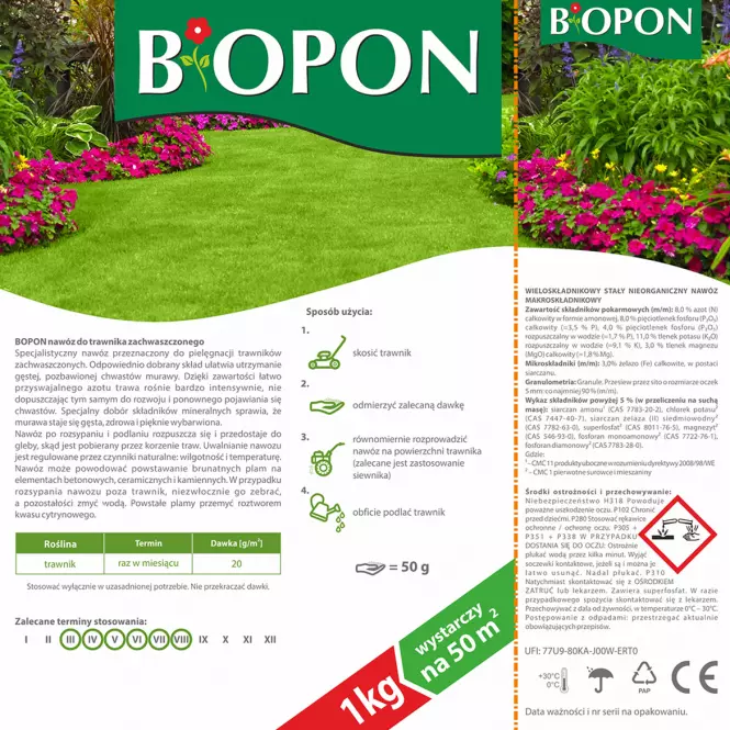 Biopon do trawnika zachwaszczonego 1kg