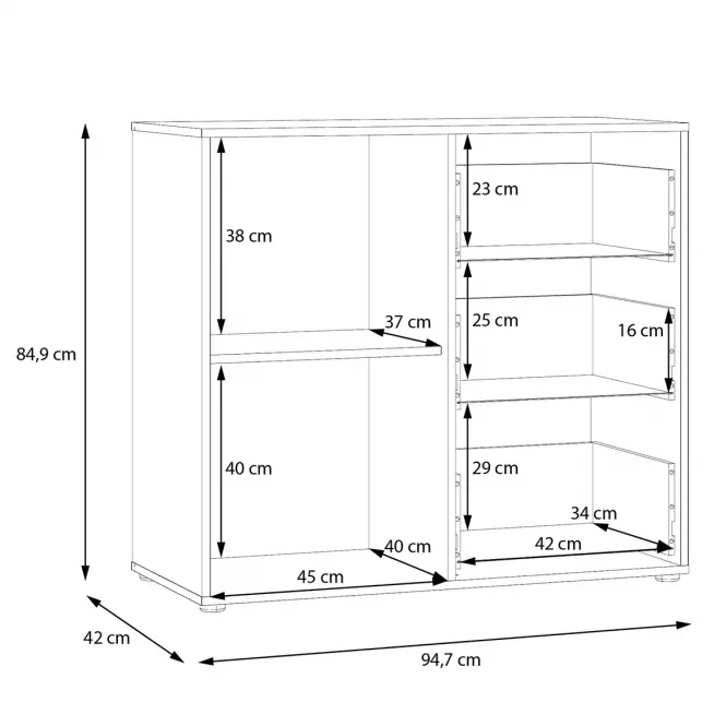 Komoda Mokkaro Mokk221l-M802 Piaskowy /DĄB Mauvella