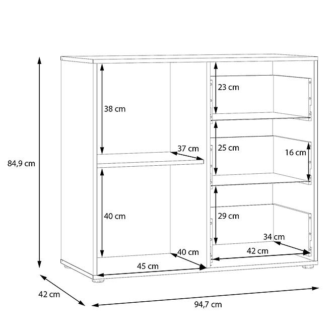 Komoda Mokkaro Mokk221l-M802 Piaskowy /DĄB Mauvella