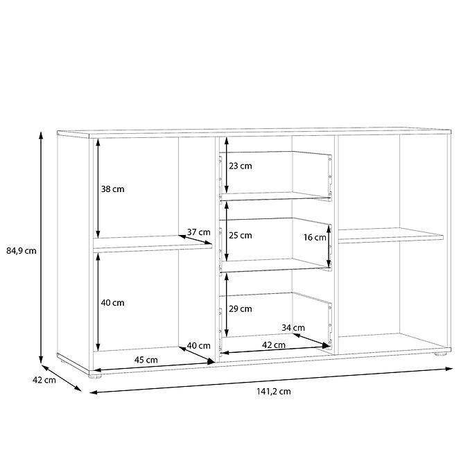 Komoda Mokkaro Mokk231-M802 Piaskowy /DĄB Mauvella 042025