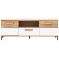 Szafka RTV Snobi Sb01 Dąb Craft/Biel Alpejska