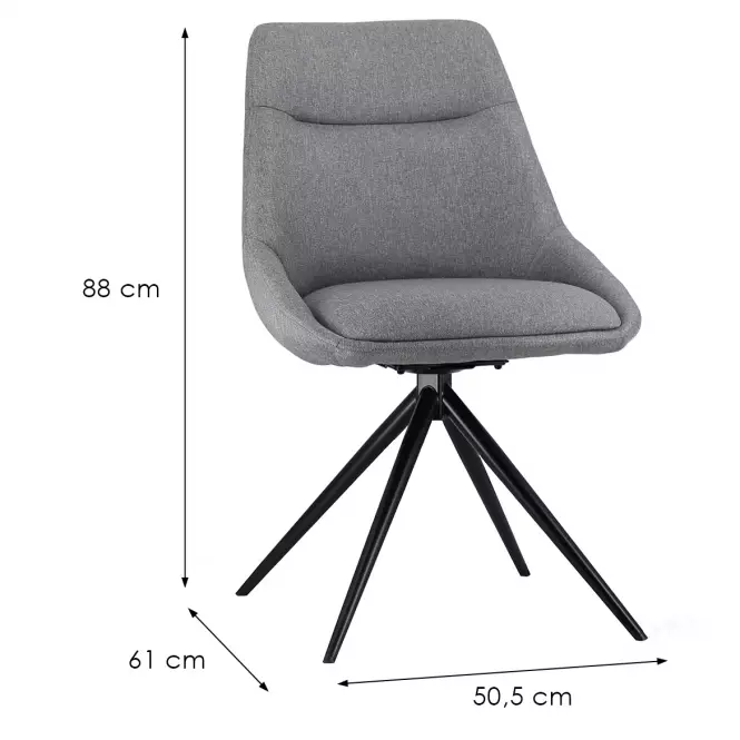 Krzesło Everly 9591 szare