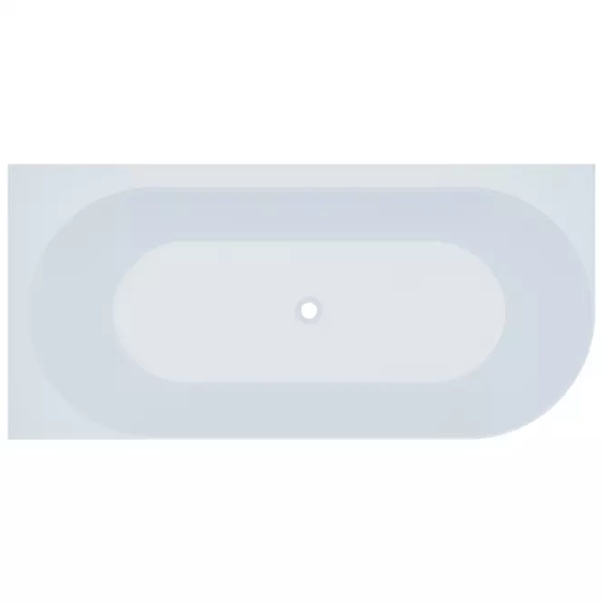 Wanna Nelza 175x82 prawa konglomerat czarny/biały mat