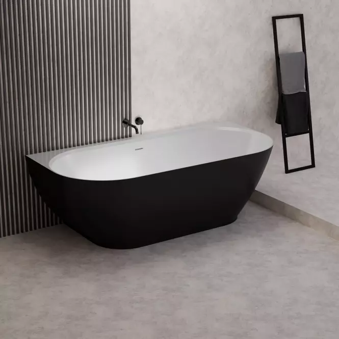 Wanna Lesla 168x82 konglomerat czarny/biały mat