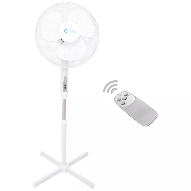 Wentylator Podłogowy EKW562 White z pilotem 16”