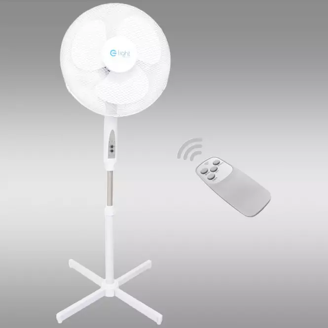 Wentylator Podłogowy EKW562 White z pilotem 16”