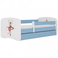 Łóżko dziecięce Babydreams+SZ+M niebieski 70x140 baletnica