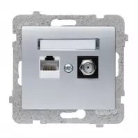 Gniazdko komputerowe GPKA-D/M.SR Sigma  RJ45 + antenowe F