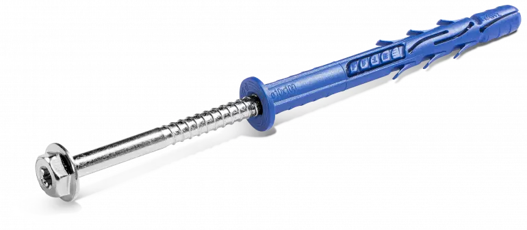 Rawlplug Kołek ramowy z kołnierzem z ocynkowanym wkrętem z łbem heksagonalnym R-FF1 10x100 mm