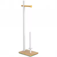 Stojak Wc Biały/Bambus Bpl0035b