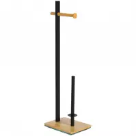 Stojak Wc Czarny/Bambus Bpl0035a/Bpl0027a