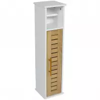 Szafka na Papier Toaletowy biała/dąb