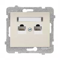 Gniazdko komputerowe GPK-2D/M.JB Sigma  RJ45 podwójne