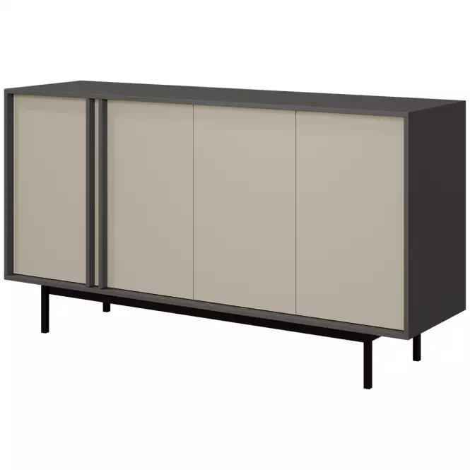 Komoda 160 Alsy 6 Beż Jasny/Antracyt
