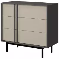 Komoda 90 Alsy 8 Beż Jasny/Antracyt