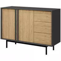 Komoda 120 Alsy 7 Dąb Olejowany/Antracyt