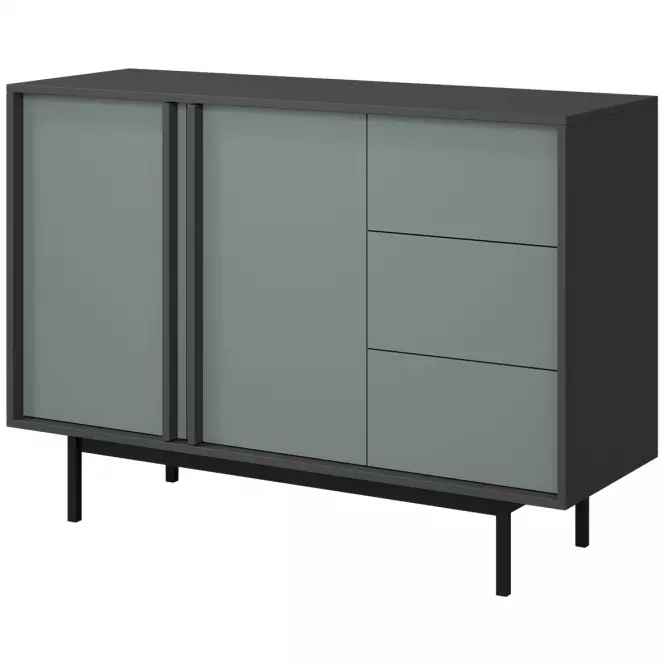 Komoda 120 Alsy 7 Aloes/Antracyt
