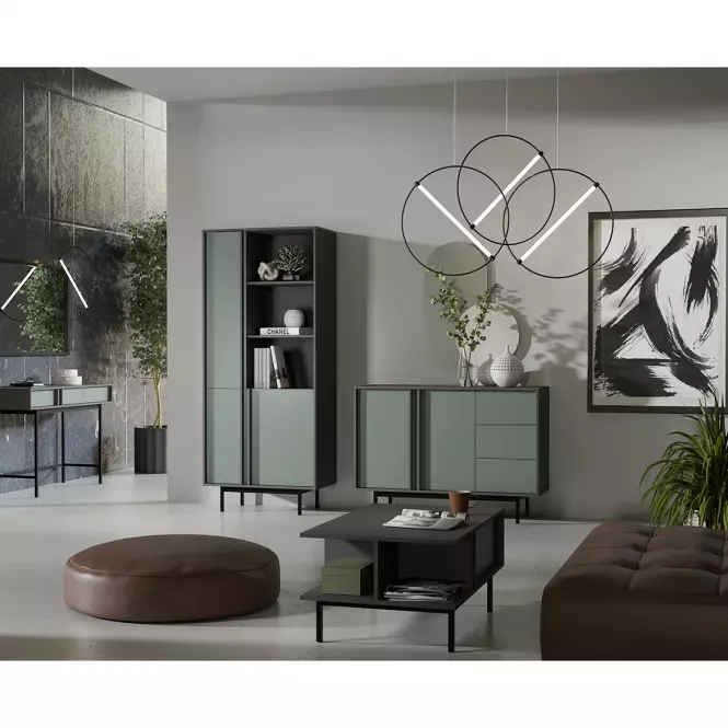 Komoda 120 Alsy 7 Aloes/Antracyt
