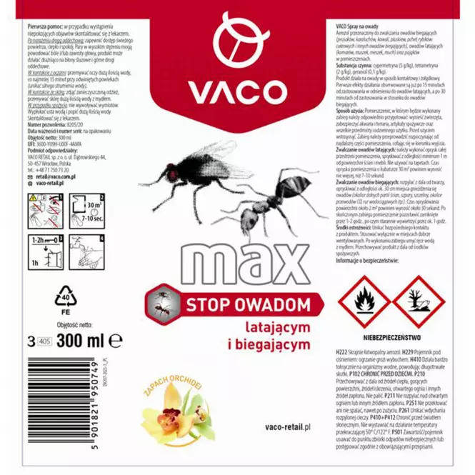Spray na owady biegające i latające MAX - 300 ML