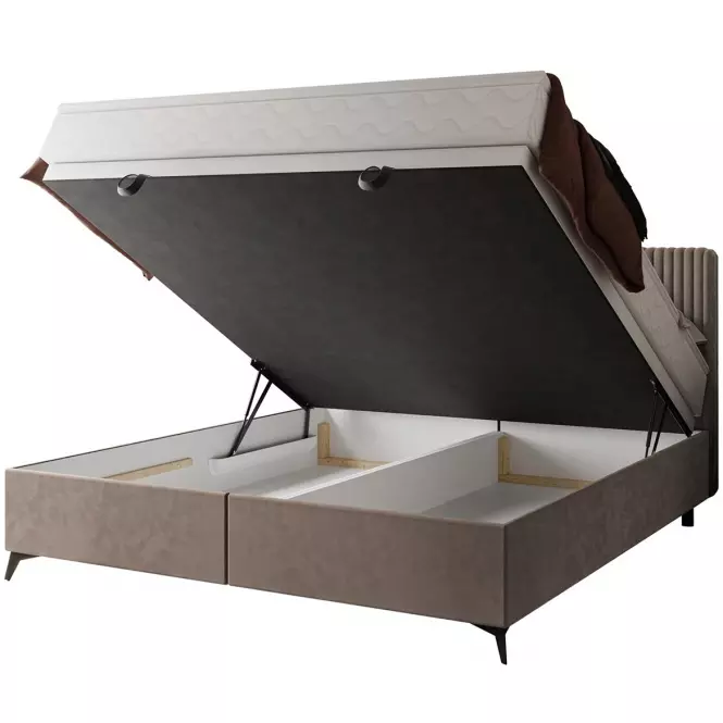 Łóżko Wave z topperem 140x200 Manila 21/Tilia 17