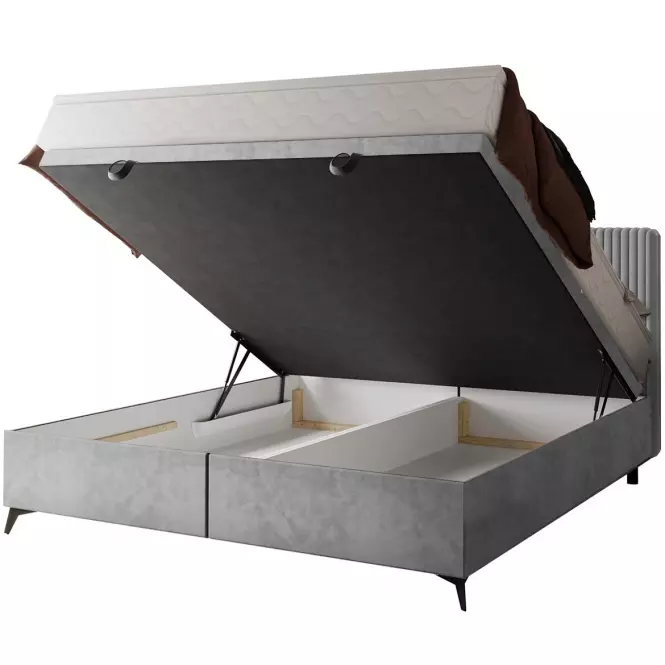 Łóżko Wave z topperem 140x200 Manila 15/Tilia 86