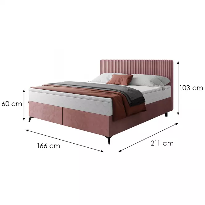 Łóżko Wave z topperem 160x200 Manila 29/Tilia 62