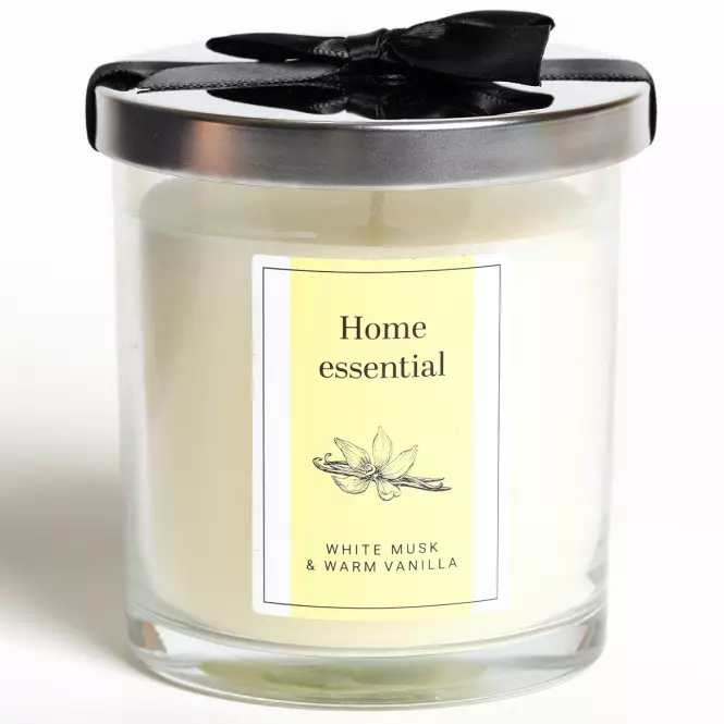 Świeca zapachowa White Musk&Warm Vanilla 8x9 cm